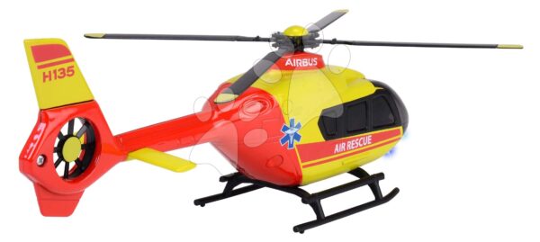 Helikoptéra záchranná Airbus H135 Rescue Helicopter Majorette kovová se zvukem a světlem délka 25,5 cm