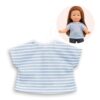 Oblečení Striped T-shirt Grey Ma Corolle pro 36cm panenku od 4 let