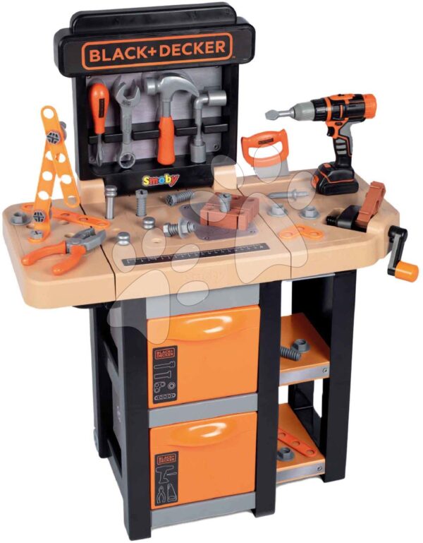 Pracovní dílna Open Bricolo Workbench Black&Decker Smoby s 37 doplňky