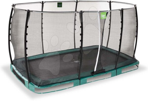 Trampolína s ochrannou sítí Allure Classic ground Exit Toys přízemní 214*366 cm zelená