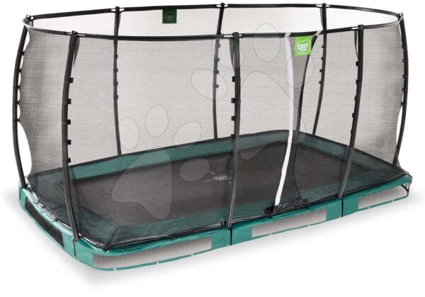 Trampolína s ochrannou sítí Allure Premium ground Exit Toys přízemní 244*427 cm zelená