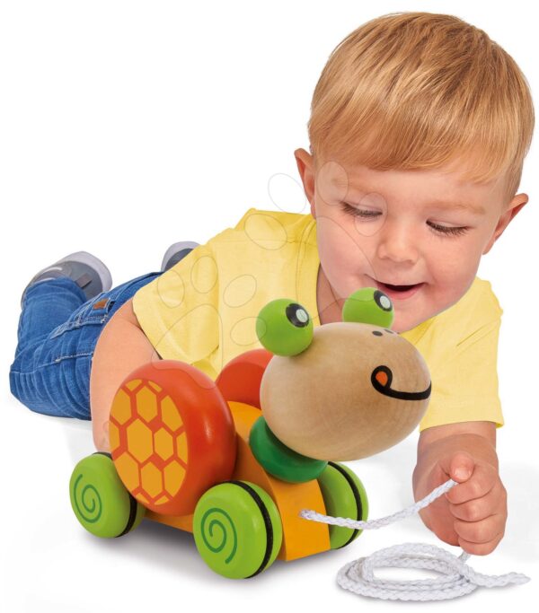 Dřevěná želva na tahání Pull along Animal Turtle Eichhorn od 12 měsíců