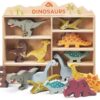 Dřevěná prehistorická zvířata na poličce 24 ks Dinosaurs set Tender Leaf Toys