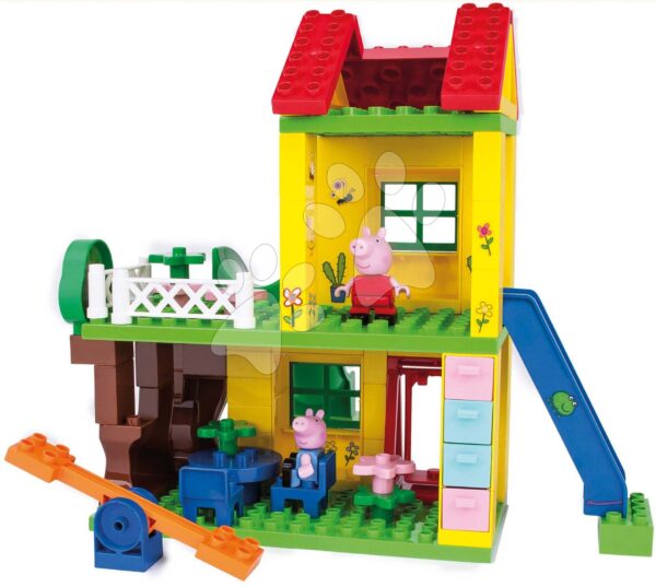 Stavebnice Peppa Pig Play House PlayBig Bloxx BIG domeček se skluzavkou a houpačkou 2 postavičky 72 dílů od 1