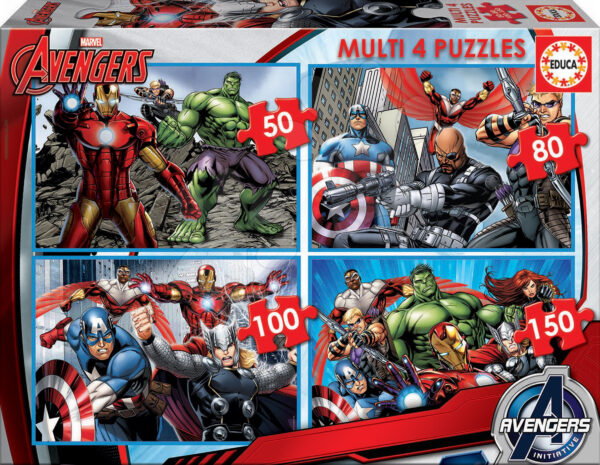 Dětské puzzle Avengers Educa 50-80-100-150 dílů 16331