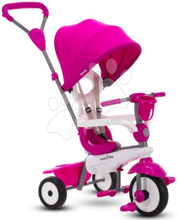 Tříkolka Breeze Plus Pink Classic smarTrike TouchSteering ovládání s držákem na láhev a gumová kola s tlumičem od 10 měsíců