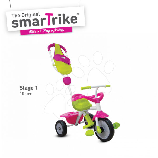 smarTrike dětská tříkolka Play GL 1470200 růžovo-zelená