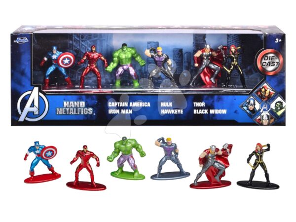 Figurky sběratelské Avengers Marvel Nano Pack Jada kovové sada 6 druhů výška 4 cm