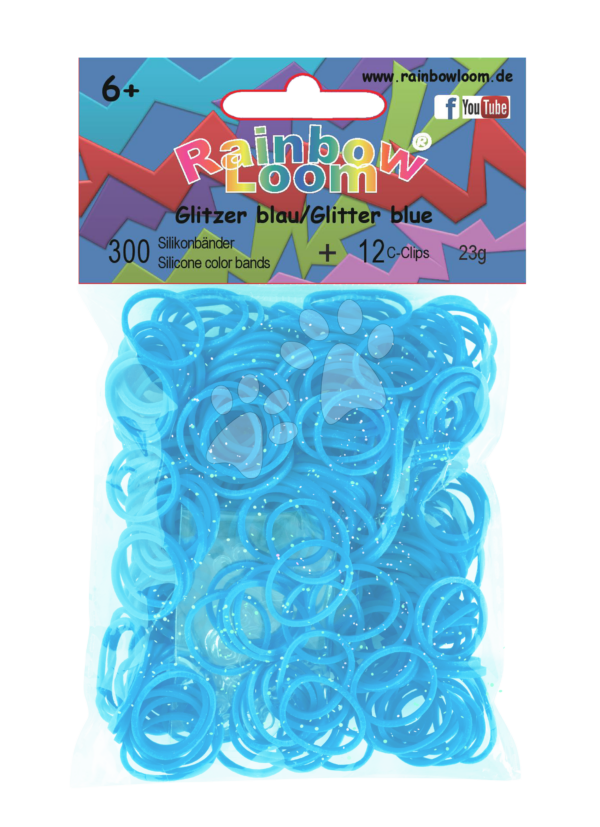 Rainbow Loom dětské gumičky třpytivé 20365 tyrkysové