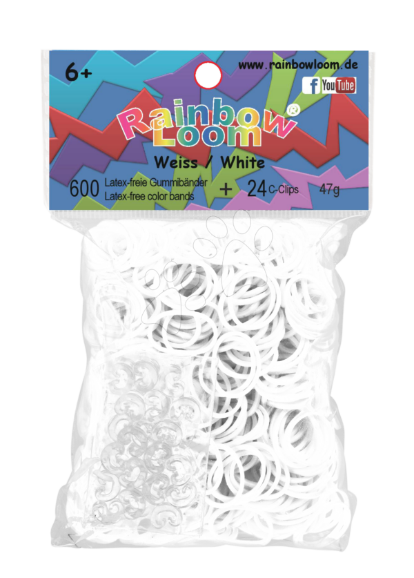 Rainbow Loom dětské originální gumičky 22079 bílé