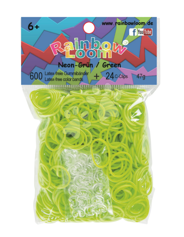 Rainbow Loom neonové originální gumičky 22109 světlezelené