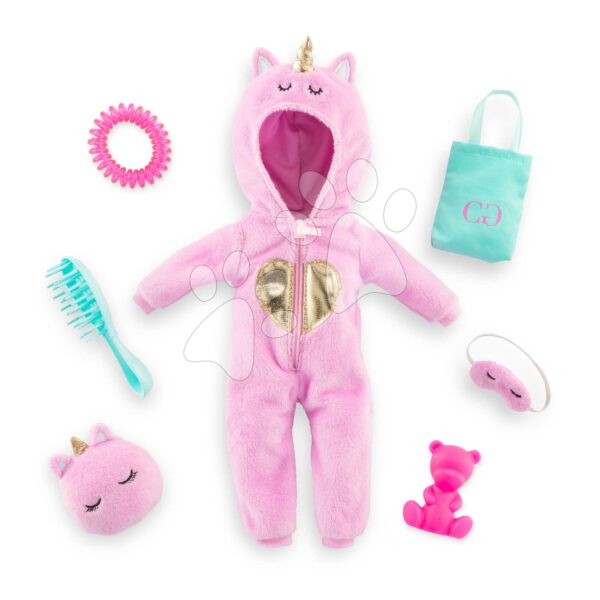 Sada oblečení Unicorn Onesie Dressing Room Girls Corolle pro 28cm panenku 7 doplňků od 4 let