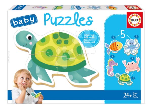 Baby puzzle Morské zvieratká Educa 5-obrázkové od 24 mes EDU19951