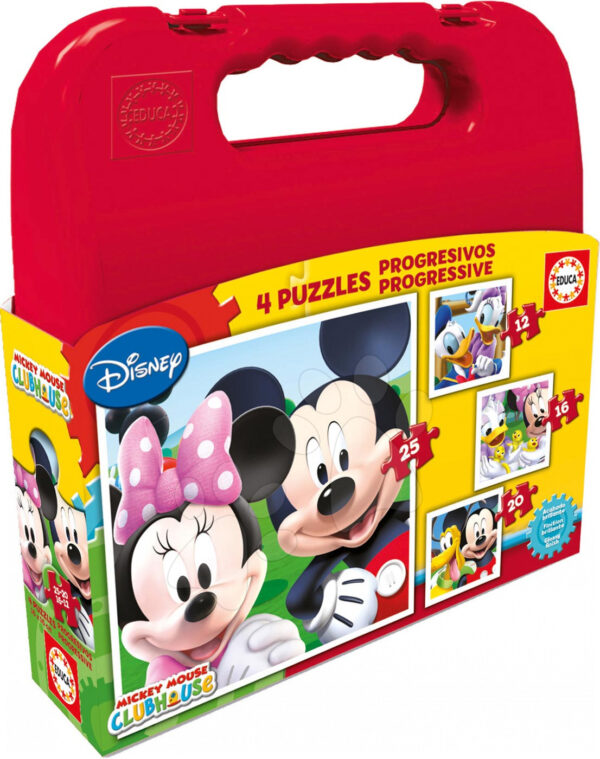 Dětské puzzle Mickey Mouse Educa progresivní 25-20-16-12 dílů 16505