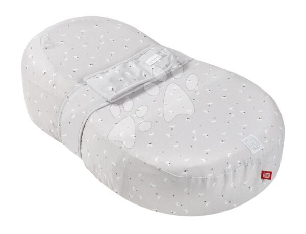 Hnízdo na spaní pro miminka Cocoonababy® Pod Support Nest Red Castle Moon & Stars s napínacím prostěradlem šedé se vzorem od 0–3 měsíců