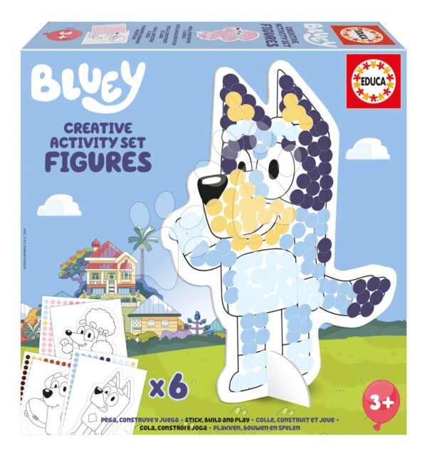 Kreatívne tvorenie 3D Make & Play Bluey Activity Set Educa vytvor si vlastnú postavičku psíka Bluey s nálepkami od 24 mes EDU19885