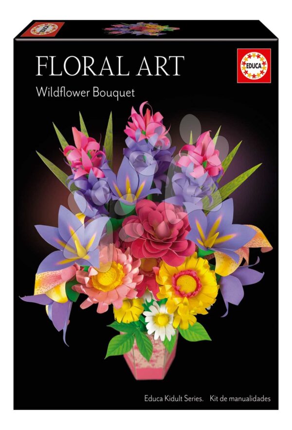 Kreatívne tvorenie poľné kvety Floral Art Bouquet of Wild Flowers Educa poskladaj si vlastnú kyticu od 8 rokov EDU20141