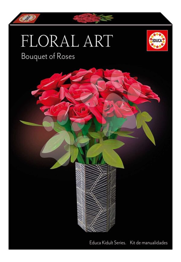 Kreatívne tvorenie ruže Floral Art Bouquet of Roses Educa poskladaj si vlastnú kyticu od 8 rokov EDU20139