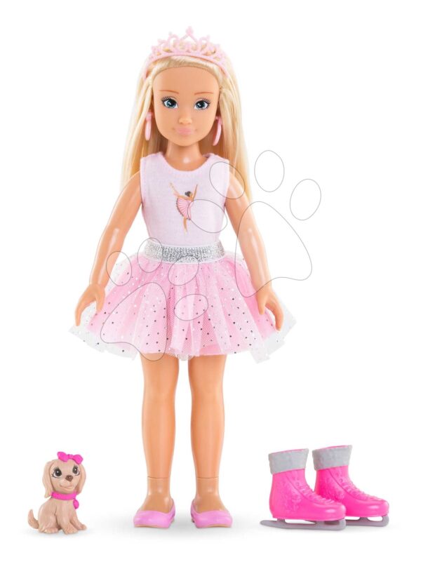 Panenka Valentine Ballerina Set Girls Corolle s blond vlasy 28 cm 4 doplňky od 4 let