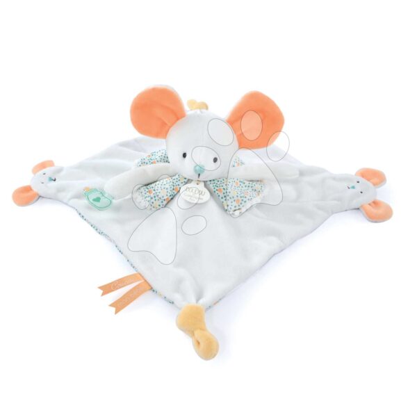 Plyšová myška na maznanie a bábkové divadlo Mouse Doudou et Compagnie biela 30 cm od 0 mes DC4055