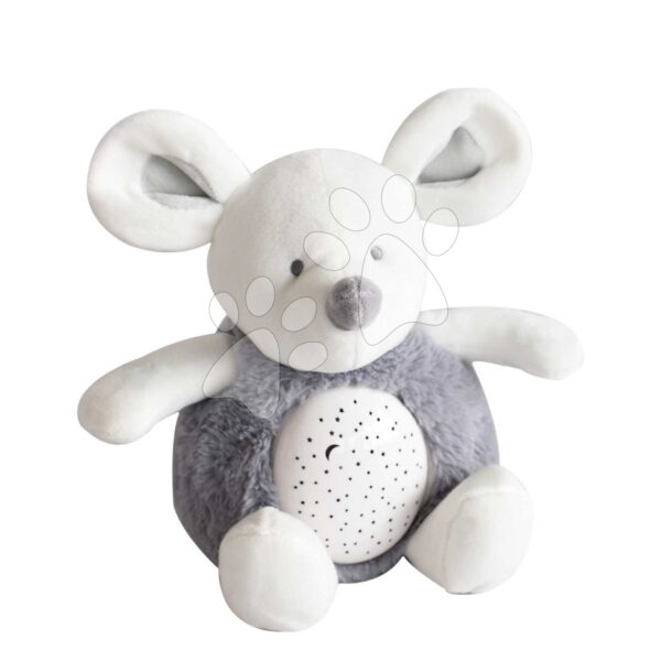 Plyšová myška so svetlom a zvukom Mouse Nightlight Doudou et Compagnie sivá 20 cm od 0 mes DC3691