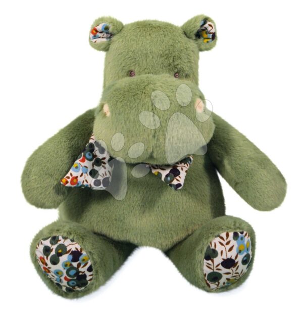 Plyšový hrošík so šatkou Hippo Bandana Almond Green Histoire d’ Ours zelený 22 cm od 0 mes HO3177