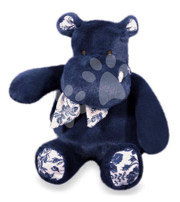 Plyšový hrošík so šatkou Hippo Bandana Nay Blue Histoire d’ Ours modrý 22 cm od 0 mes HO3178