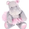 Plyšový hrošík so sukničkou Hippo Tutu Pearl Grey Histoire d’ Ours sivý 22 cm od 0 mes HO3173