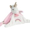 Plyšový jednorožec na maznanie Unicorn Lucie la Licorne Doudou et Compagnie ružový 20 cm v darčekovom balení od 0 mes DC3312