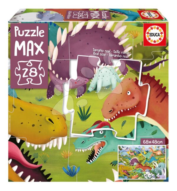 Puzzle Dinosaury MAX Educa 28 veľkých dielikov od 3 rokov EDU19954