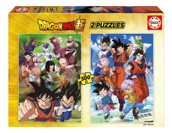 Puzzle Dragon Ball Educa 2 x 500 dílků a Fix lepidlo