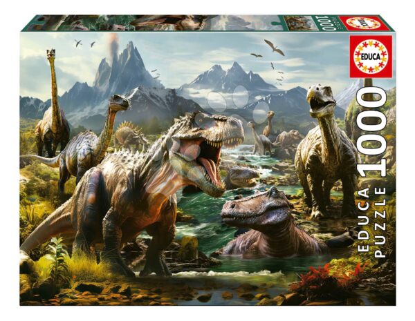 Puzzle Fierce Dinosaurs Educa 1000 dílků a Fix lepidlo