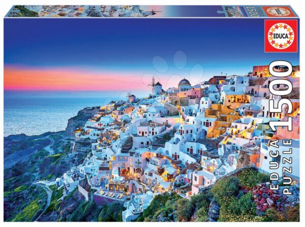 Puzzle Santorini Educa 1500 dílků a Fix lepidlo od 11 let