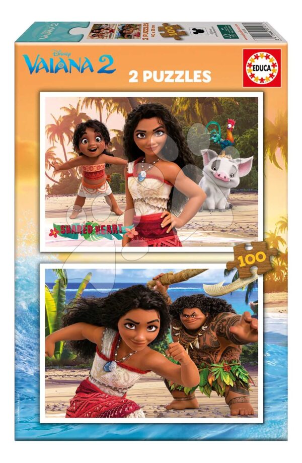 Puzzle Vaiana 2 Disney Educa 2 x 100 dílků od 6 let