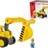 Bagr Power Worker Digger + Figurine BIG pracovní stroj 67 cm s gumovými koly od 2 let - Image 2