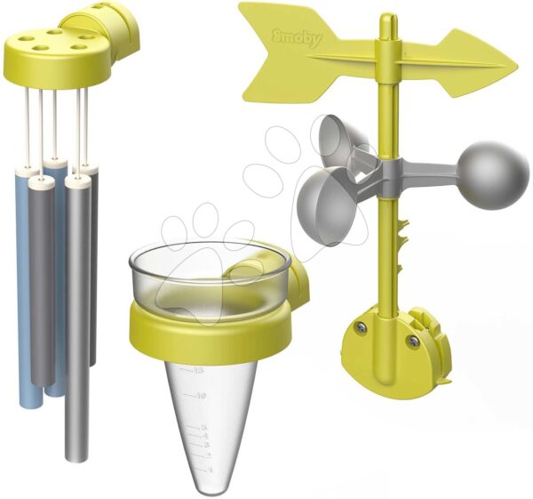 Meteorologická stanice předpověď počasí Weather Kit ke všem domečkům Smoby zvonkohra větroměr a srážkoměr od 24 měsíců