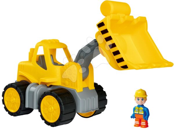 Nakladač Power Worker Wheel Loader + Figurine BIG pracovní stroj 47 cm – gumová kola od 2 let