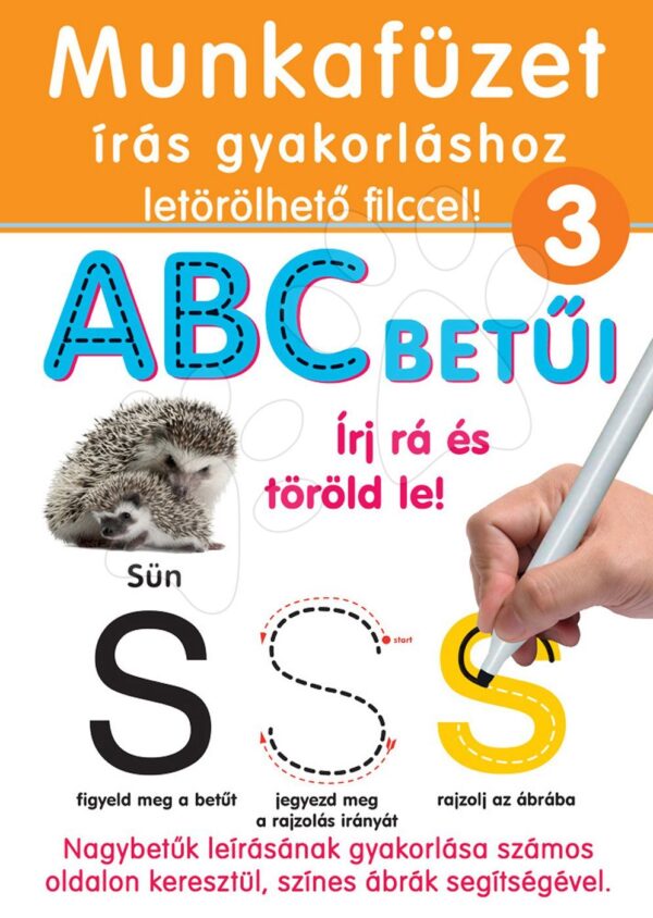 Naučná hra tabule Piš a smaž Dohány sešit 3 oranžová – Učíme se psát velkou ABC pomocí obrázků