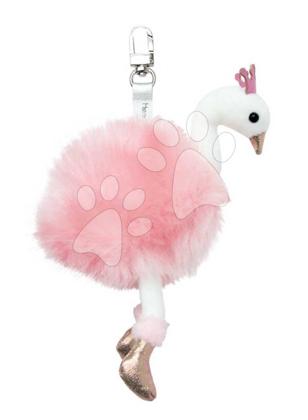 Plyšová labuť kľúčenka Pink Swan Key Ring Histoire d’ Ours ružová 12 cm HO2783