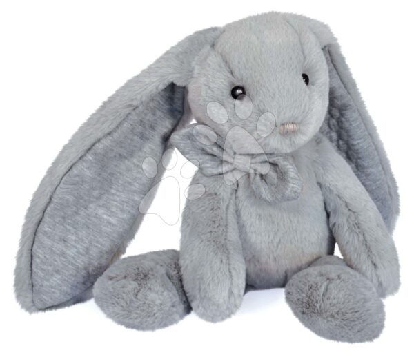 Plyšový zajíček Bunny Pearl Grey Les Preppy Chics Histoire d’ Ours šedý 30 cm v dárkovém balení od 0 měsíců