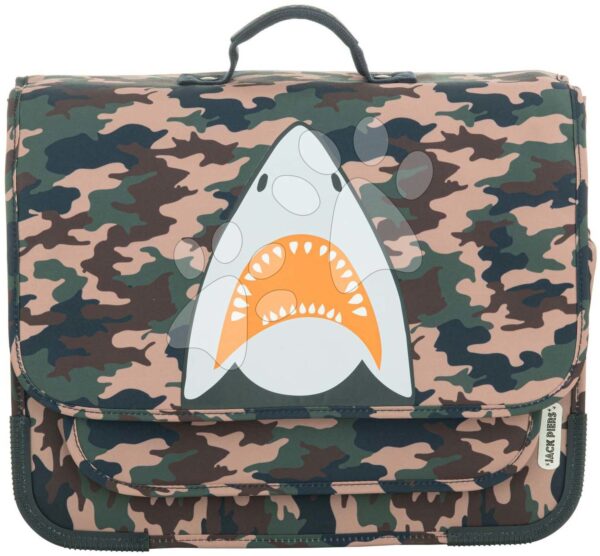 Školní aktovka Schoolbag Paris Large Camo Shark Jack Piers ergonomická luxusní provedení od 6 let 38*32*15 cm