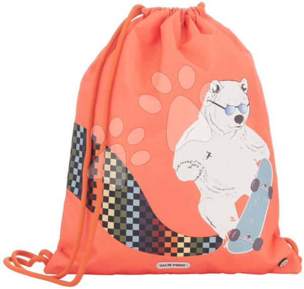 Školní vak na tělocvik a přezůvky Gym Bag Boogie Bear Jack Piers ergonomický luxusní provedení od 2 let 36*44 cm