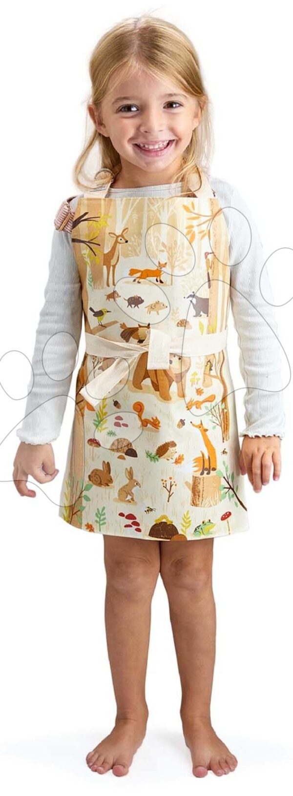 Zástěra pro děti lesní zvířátka Forest Friends Apron ThreadBear s ochrannou vrstvou od 3–6 let