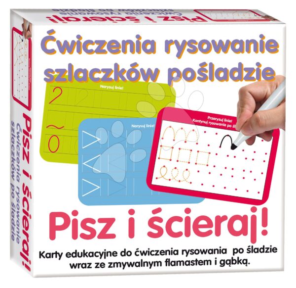 Náučná hra Kresli a zmaž Línie Dohány poľská verzia od 3 rokov DH646016PL