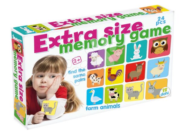 Pexeso zvířátka Extra Size Memory Game Dohány paměťová hra 24 dílků od 24 měsíců