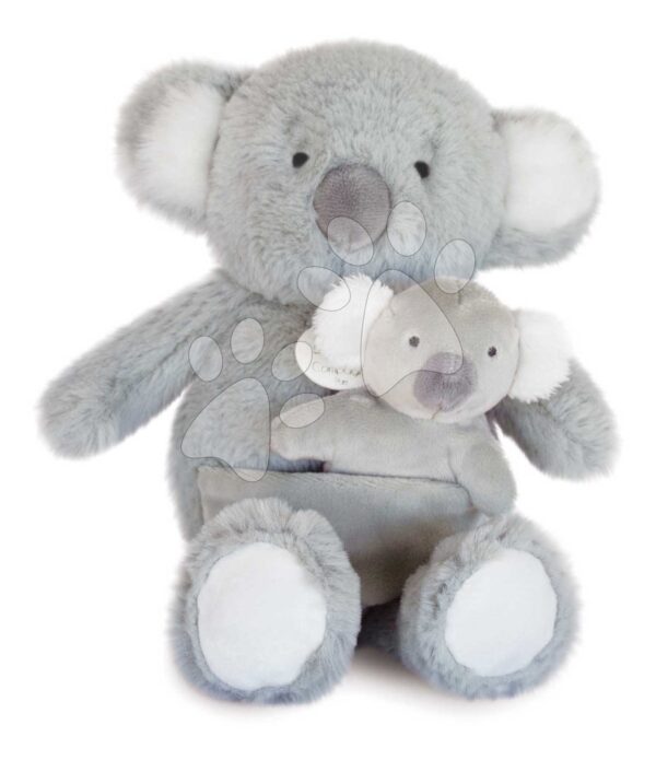 Plyšová koala s mláďátkem Koala Unicef Collection Doudou et Compagnie v dárkovém balení šedá 25 cm od 0 měsíců