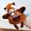 Plyšová panda na loutkové divadlo Red Panda Hand Puppet Unicef Collection Doudou et Compagnie v dárkovém balení červená 25 cm od 0 měsíců - Image 2