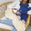 Plyšový hroch s dekou Royal Blue Hippo Chill Histoire d’ Ours modrý 45 cm od 0 měs - Image 2