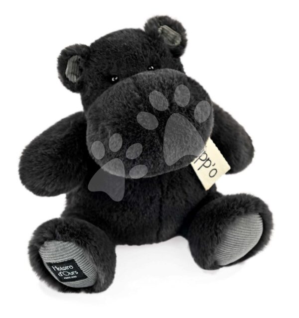 Plyšový hrošík Hippo Anthracite Grey Histoire d’ Ours černý 25 cm od 0 měsíců HO3206