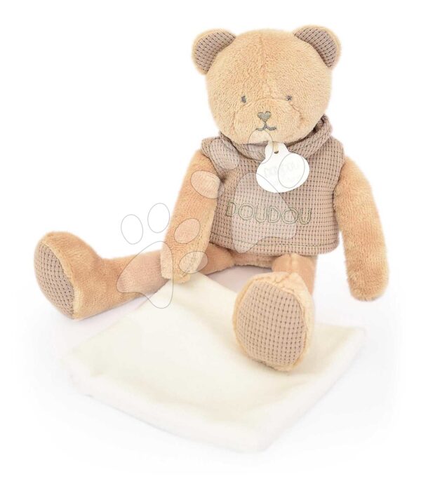 Plyšový medvídek Bear Sweety Doudou et Compagnie v dárkovém balení hnědý 25 cm od 0 měs